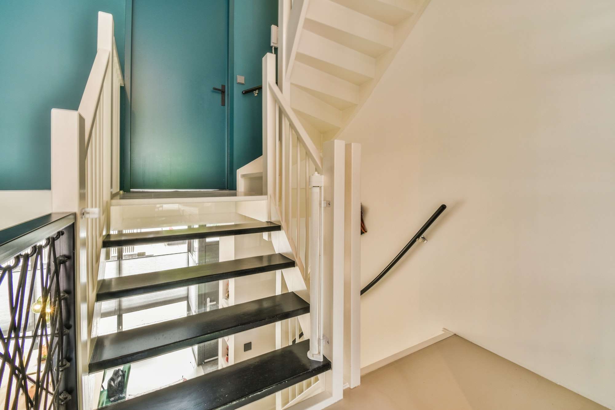 Spiral staircase in modern house