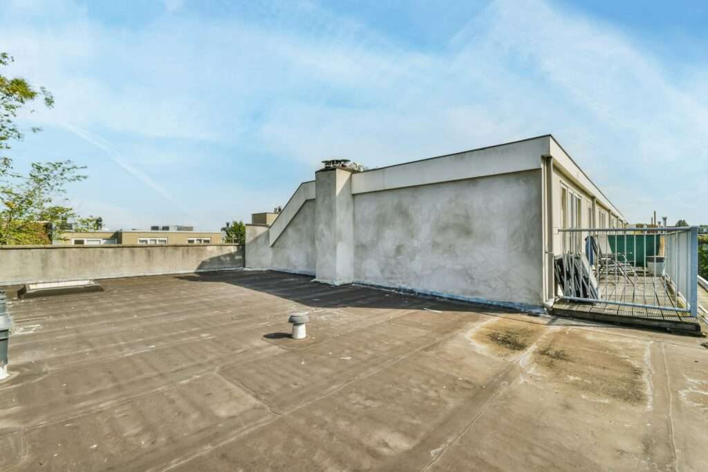 Flat roof of a house